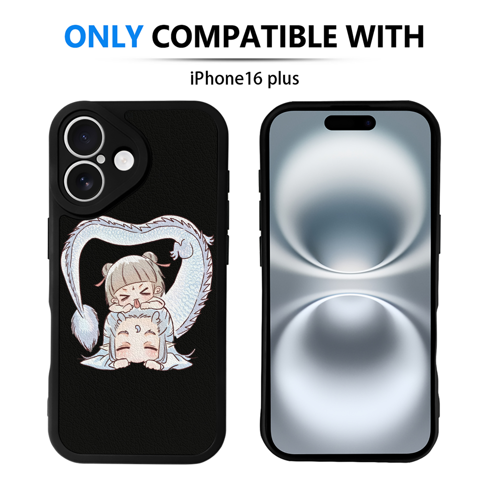 （画像用） Ne Zha 2 ナタ 魔童の大暴れ 【iPhone 16シリーズ対応】シリコンスマホケース（レザー調） 材質：シリコン